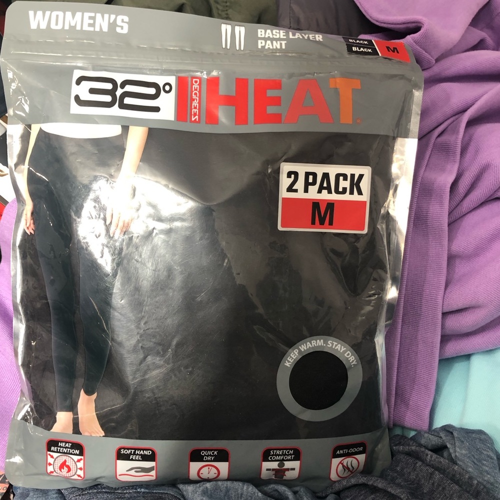 32 DEGREES Heat Women's‎ Base Layer Pant 2 Pack